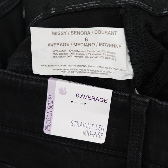 Gloria Vanderbilt Straight Leg Mid Rise Jeans, 6 - Picture 4 of 4